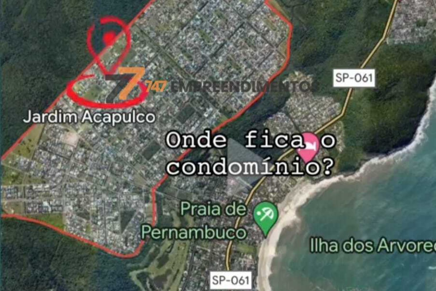 Mapa da região do imóvel