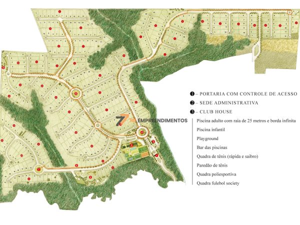 Mapa de implantação