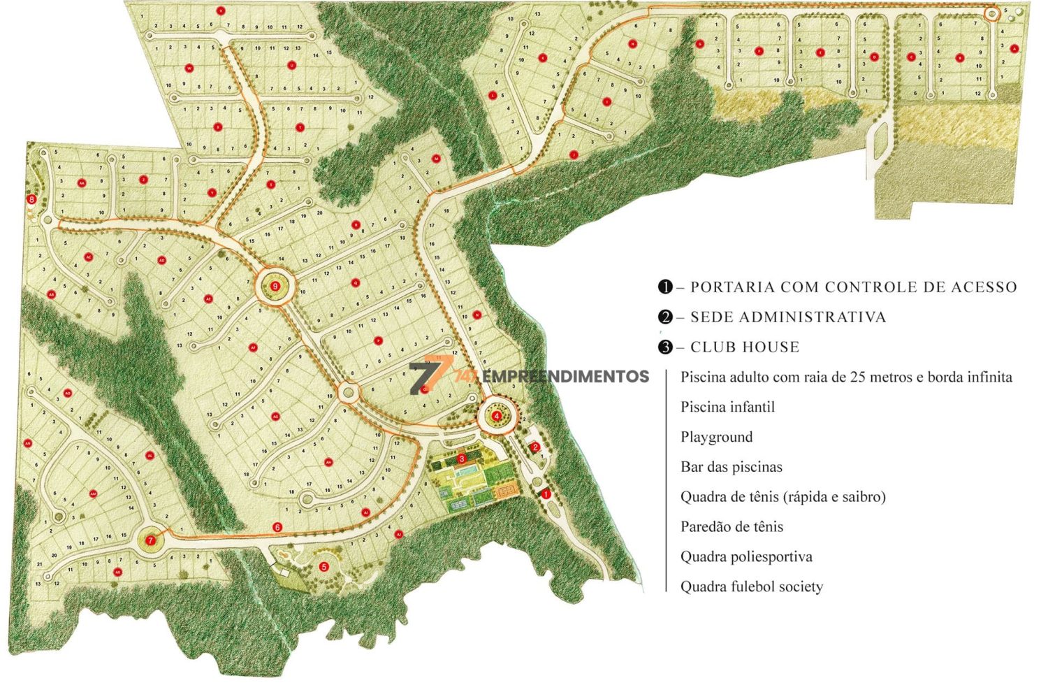 Mapa de implantação